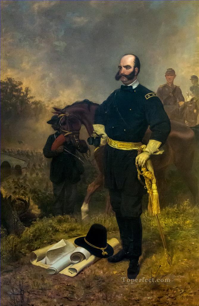 General Ambrose Burnside at Antietam Emanuel Leutze Oil Paintings